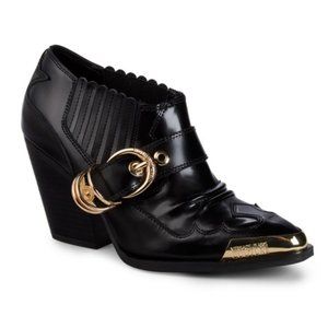 VERSACE JEANS COUTURE Leather Booties EU 35 4.5 5 Linea Fondo Camperos NEW $450